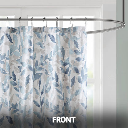 Madison Park Sofia Shower Curtain for Bathroom, 72 x 72, Blue