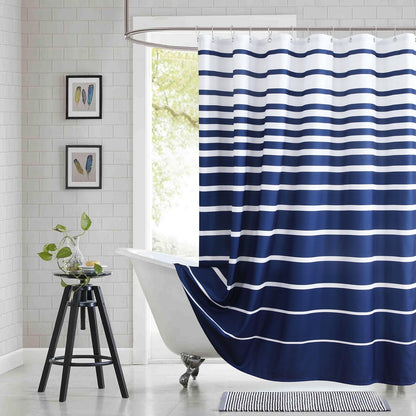 Fabric Shower Curtain, Blue Shower Curtain, Plolyester Ombre Shower Curtains for Bathroom, Modern Decorative Bathroom Curtains, 72" W x 72" H