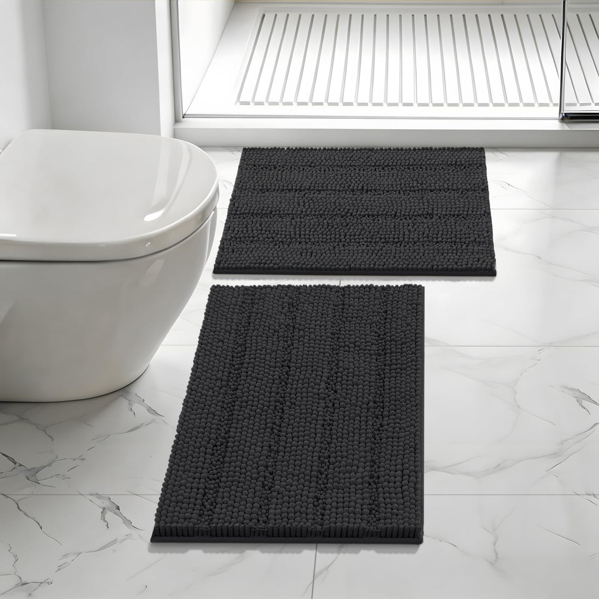 Bcoimo Bath Rug Mat,48x24 High Absorbent Latte Long Bathroom Runner Rugs