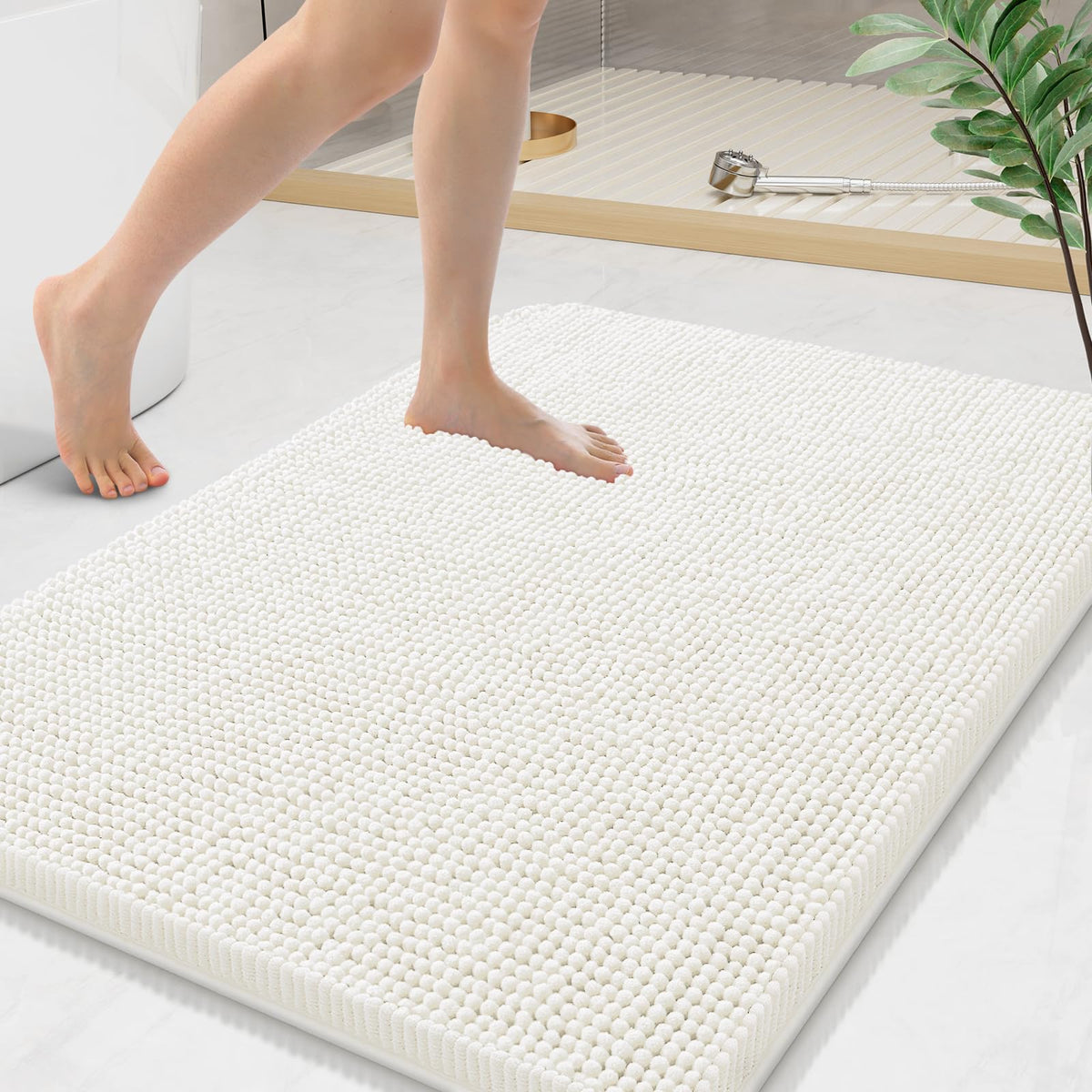 Arotive Bathroom Rugs 24x16, Soft Absorbent Shaggy Chenille Bath Rugs
