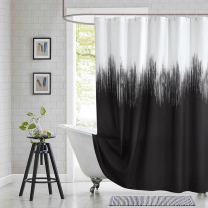 Fabric Shower Curtain, Blue Shower Curtain, Plolyester Ombre Shower Curtains for Bathroom, Modern Decorative Bathroom Curtains, 72" W x 72" H