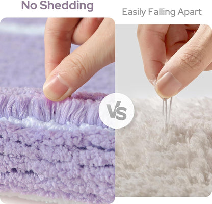 HOMEIDEAS Bathroom Rugs Sets 2 Piece Lavender 20" x 32" + 16" x 24"