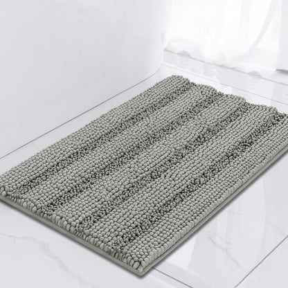 Turquoize Bathroom Runner Rug 17"x47", Soft Absorbent Chenille Bath Rug