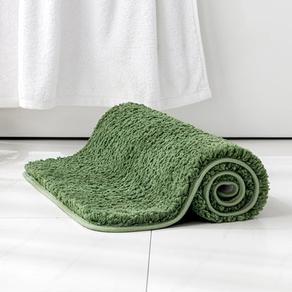 MIULEE Dark Purple Bathroom Rugs Soft Small Microfiber Bath Mat 16x24 Inch