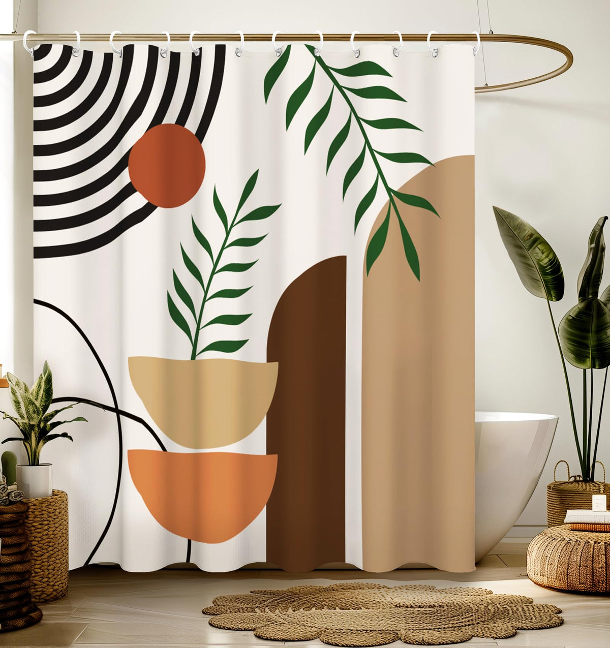 Bathroom Shower Curtain Cute Cortinas para Baño 72 x 72, Boho