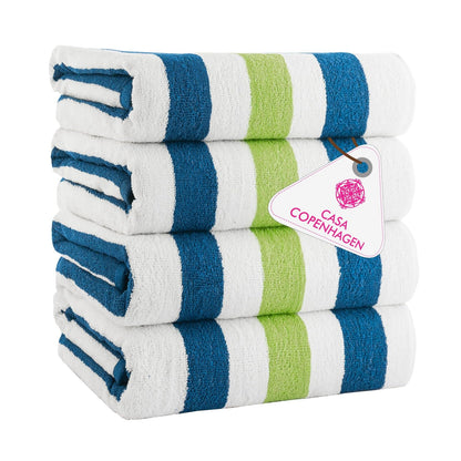 CASA COPENHAGEN Solitaire 6 Pieces Towel Set- Midnight Black, 600 GSM 2 Bath Towel 2 Hand Towel 2 Washcloth, Designed in Denmark Made of Soft Egyptian Cotton for Bathroom, Kitchen & Shower