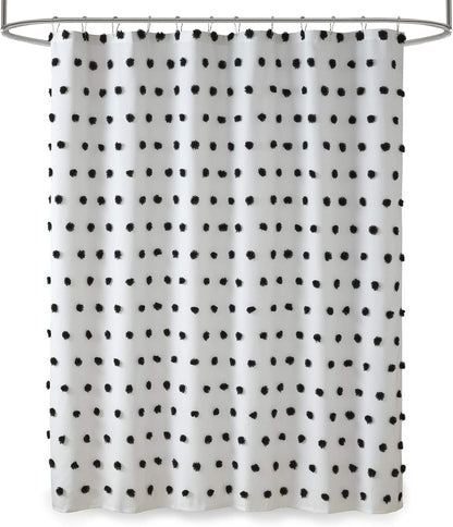 Madison Park Sophie Shower Curtain for Bathroom, 72 x 72, Black