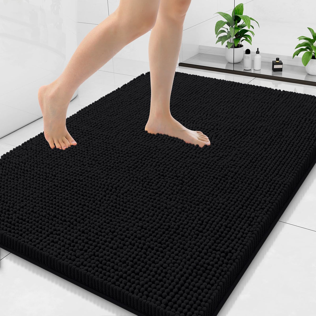 Arotive Bathroom Rugs 24x16, Soft Absorbent Shaggy Chenille Bath Rugs