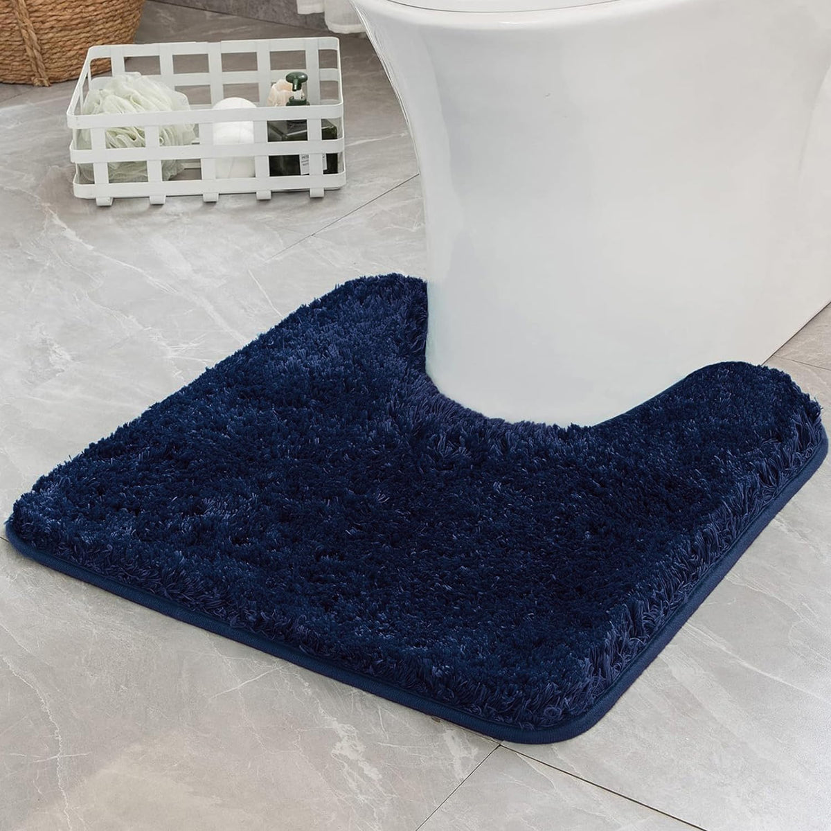 MIULEE Dark Purple Bathroom Rugs Soft Small Microfiber Bath Mat 16x24 Inch