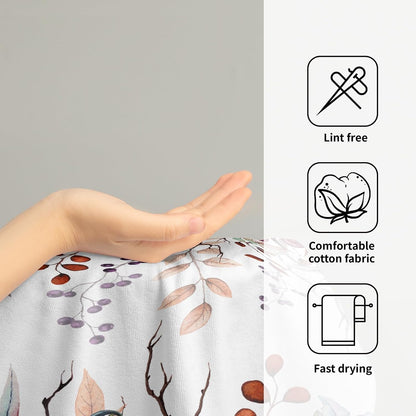 Miaoquhe Fall Pumpkin Hand Towels Set of 2 14x28 Inch Autumn Thanksgiving Harvest Fingertip Towels Absorbent Fall Leaves Bathroom Towel Fall Face Towels for Home Kitchen SPA Gym Seasonal Decoration