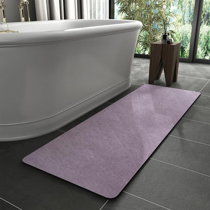 MontVoo -Bath Mat-Rubber Backing Non SlipThin Bathroom Rugs Fit Under Door- Quick Dry Absorbent Faux Suede Surface Grey Bathroom Floor Mats-Shower Rug for in Front of Bathtub Shower Gray 16x24