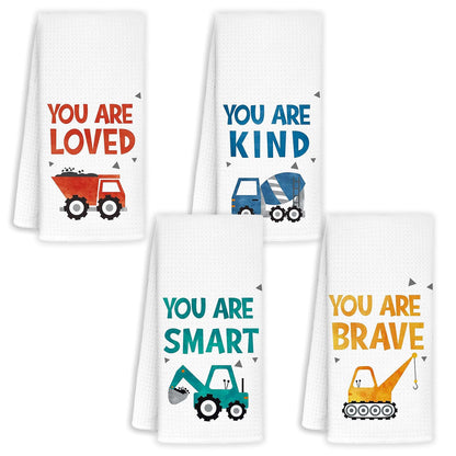 Jvpke Kids Bath Towel Set of 4, Kids Bathroom Set, Girls Bathroom Set, Hand Towels 1624 Inch, Colorful Pink Purple Blue Yellow Bath Towels