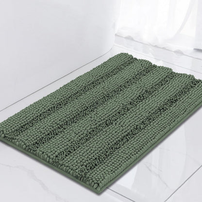 Turquoize Bathroom Runner Rug 17"x47", Soft Absorbent Chenille Bath Rug