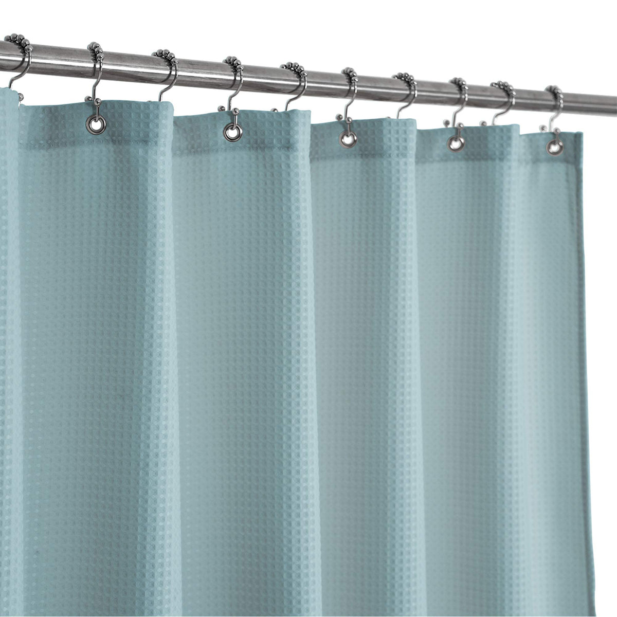Barossa Design 36x84 Extra Long Stall Shower Curtain Waffle Weave White