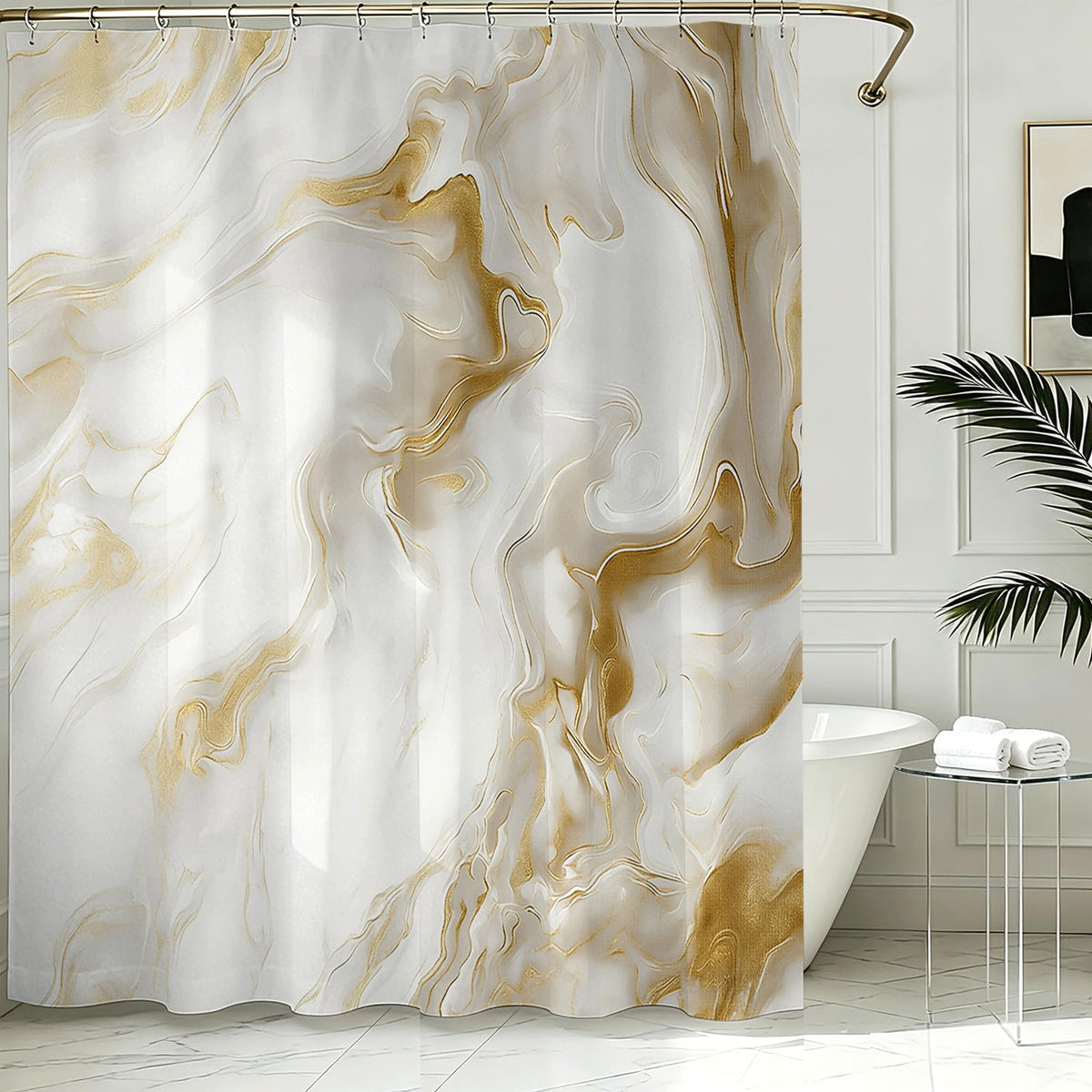 Shower Curtains Purple Marble Shower Curtain for Bathroom 72 X 72 Inch
