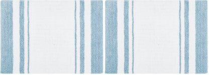 Madison Park Reversible Spa Rug 100%-Cotton Striped Ultra Soft Water Fast Bath Non-Slip Absorbent Quick Dry Mats for Tub, Shower Room, and Bathroom, 20x30, Taupe (Pack of 1)