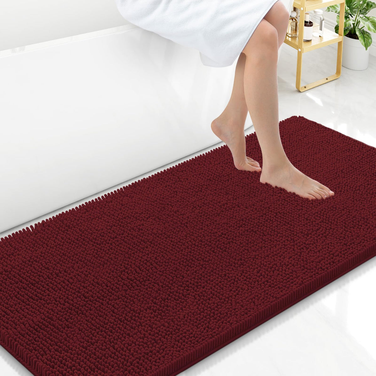 Arotive Bathroom Rugs 24x16, Soft Absorbent Shaggy Chenille Bath Rugs