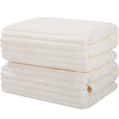 Luxury 4-Piece Quick-Dry Bath Towel Set 27.5X 55 Inches – Ultra Soft Microfiber for Bathroom, Bar, Pool, Gym & Travel – Elegant Twill Design