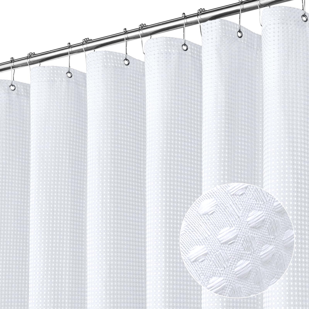 Sage Green Luxury Heavyweight Textured Fabric Shower Curtain Hotel,72x72