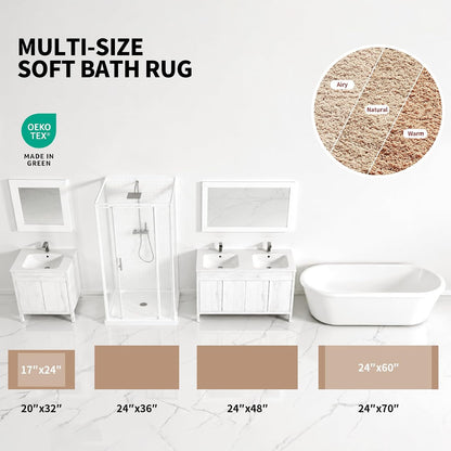 ILANGO Bathroom Rugs 32" × 20", Extra Soft Absorbent Microfiber Bath Rugs