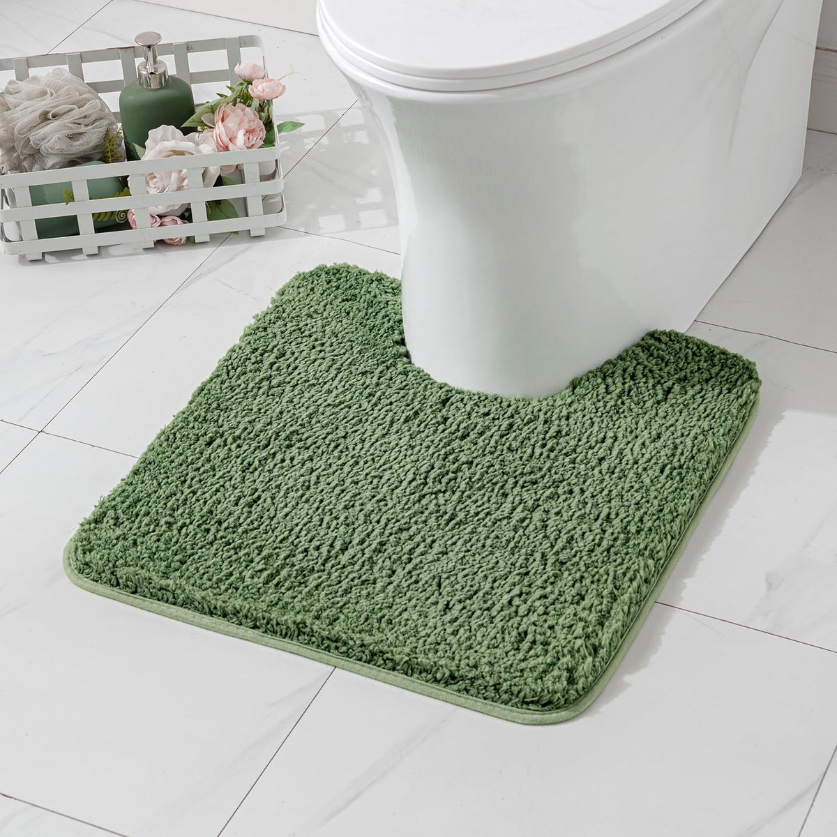 MIULEE Dark Purple Bathroom Rugs Soft Small Microfiber Bath Mat 16x24 Inch
