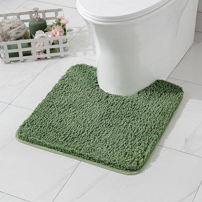 MIULEE Dark Purple Bathroom Rugs Soft Small Microfiber Bath Mat 16x24 Inch