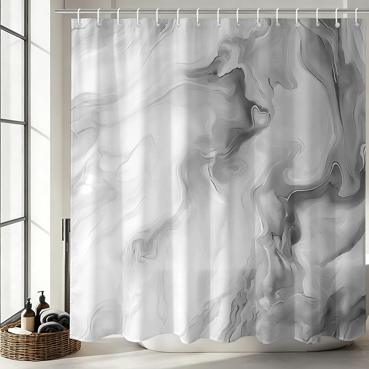 Shower Curtains Purple Marble Shower Curtain for Bathroom 72 X 72 Inch
