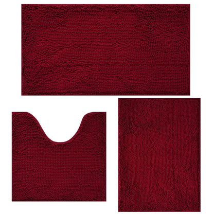 Bathroom Rugs Sets 3 Piece Non Slip,Bath Rugs with PVC Backing Bath Carpet,Bathroom Rug Washable,Absorbent,Plush Carpet Mats,Bath Mats for Bedroom, Kitchen,Tub,Home Decor (Turquoise)