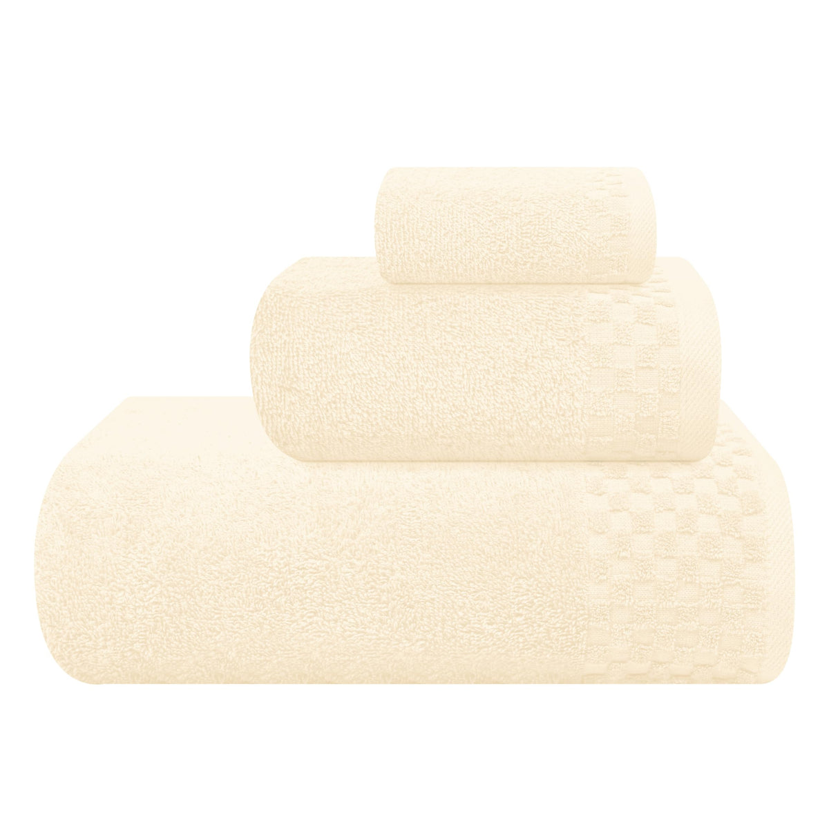 MyOwn Premium Cotton 6 Pack Towel Set for Bathroom, Contains 2 Bath Towels 28x55 inch, 2 Hand Towels 16x24 inch & 2 Wash Coths 12x12 inch, Ideal Everyday use, Compact & Lightweight - Black