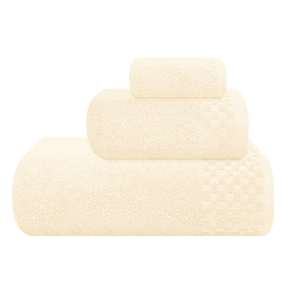 MyOwn Premium Cotton 6 Pack Towel Set for Bathroom, Contains 2 Bath Towels 28x55 inch, 2 Hand Towels 16x24 inch & 2 Wash Coths 12x12 inch, Ideal Everyday use, Compact & Lightweight - Black