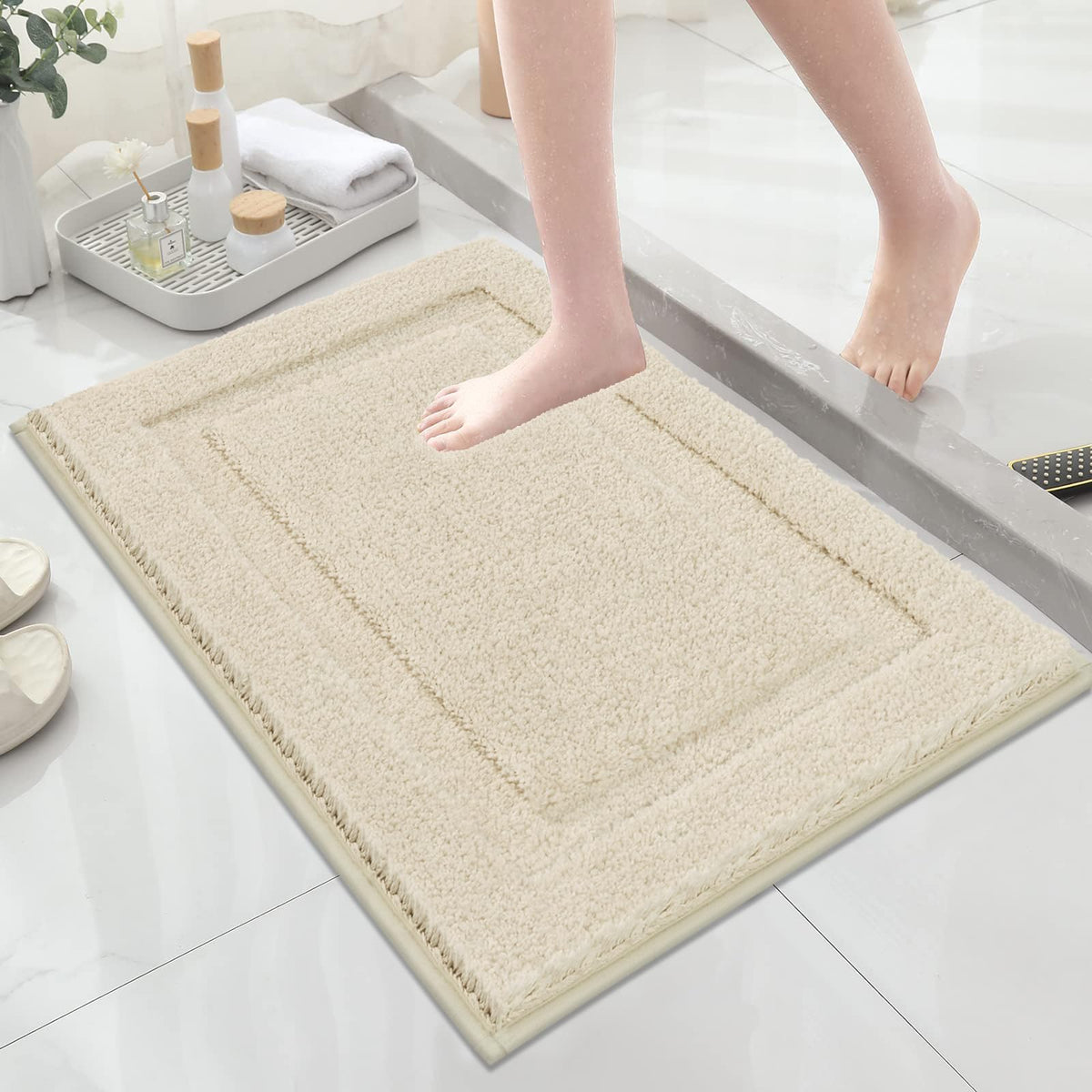SHACOS Extra Soft Large Long Bathroom Runner Rug 60x24, White