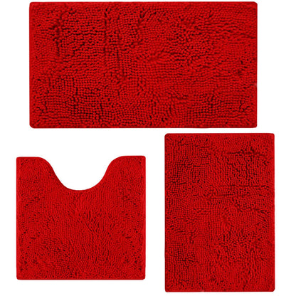 Bathroom Rugs Sets 3 Piece Non Slip,Bath Rugs with PVC Backing Bath Carpet,Bathroom Rug Washable,Absorbent,Plush Carpet Mats,Bath Mats for Bedroom, Kitchen,Tub,Home Decor (Turquoise)