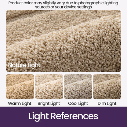 DEXI Bathroom Rugs 36x24, Non-Slip and Absorbent Bath Mat, Beige