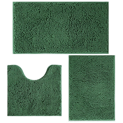Bathroom Rugs Sets 3 Piece Non Slip,Bath Rugs with PVC Backing Bath Carpet,Bathroom Rug Washable,Absorbent,Plush Carpet Mats,Bath Mats for Bedroom, Kitchen,Tub,Home Decor (Turquoise)