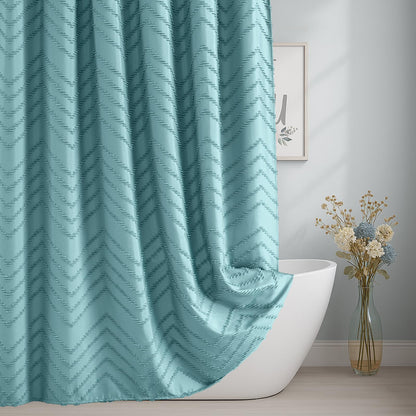 Grey Boho Fabric Shower Curtain 72 x 72 Inches
