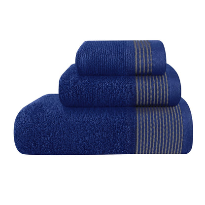 Belizzi Home 100% Cotton Ultra Soft 6 Pack Towel Set, Contains 2 Bath Towels 28x55 inchs, 2 Hand Towels 16x24 inchs & 2 Washcloths 12x12 inchs, Compact Lightweight & Highly Absorbant - Black