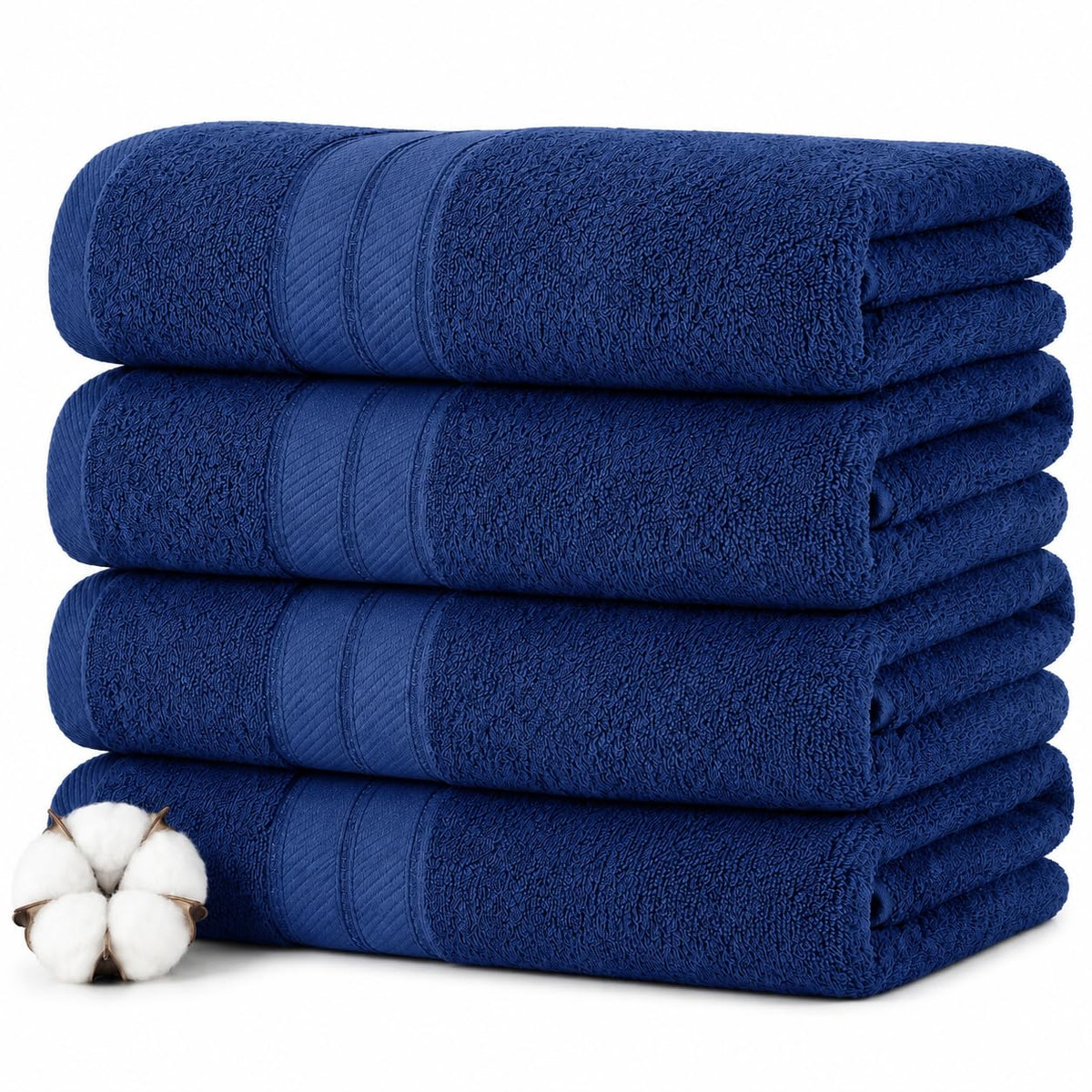 Modern Threads Spun Loft 6 Piece Bath Towel Set – 2 Bath Towels, 2 Hand Towels & 2 Washcloths – 100% Cotton, 600 GSM, Plush, Soft & Absorbent (Blush)