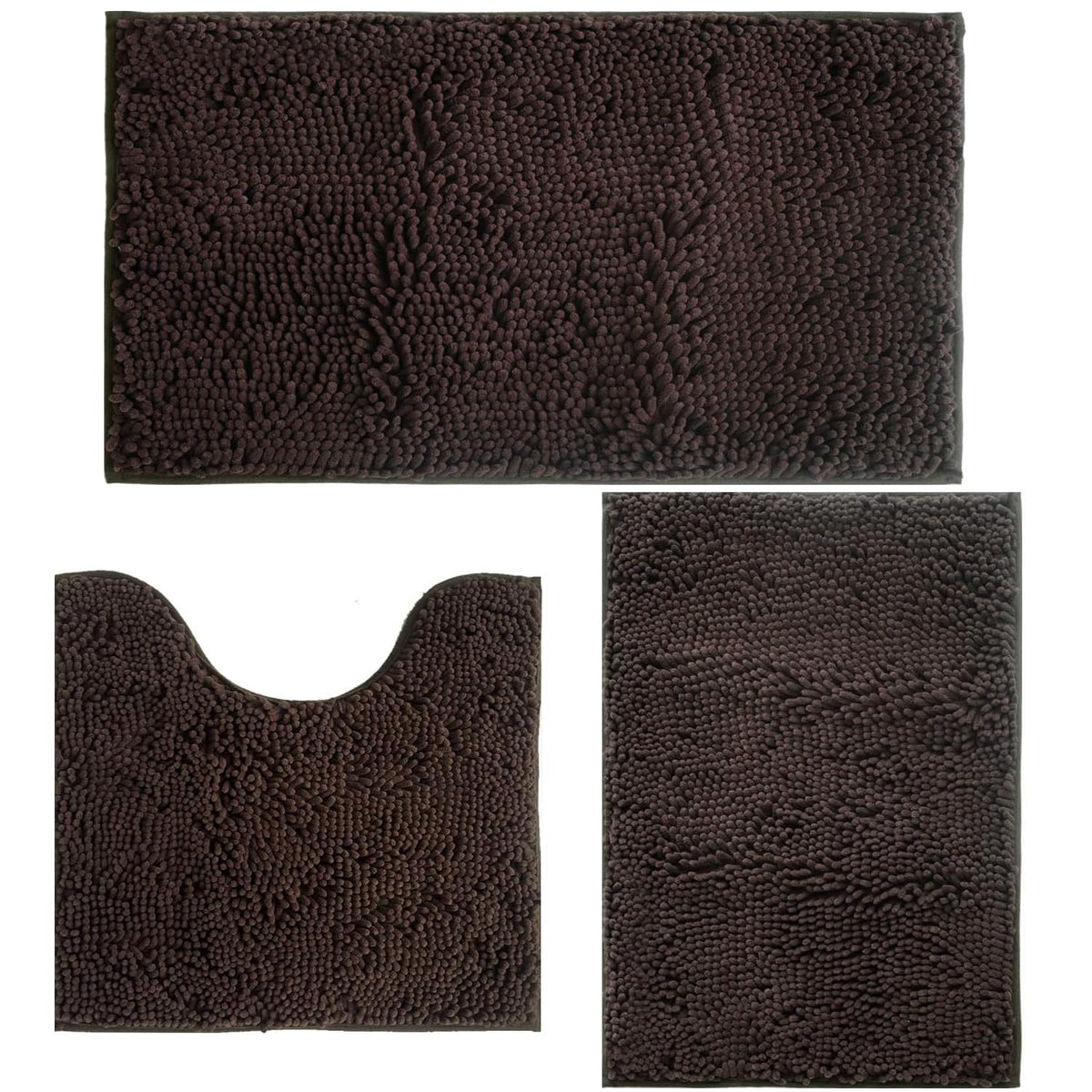 Bathroom Rugs Sets 3 Piece Non Slip,Bath Rugs with PVC Backing Bath Carpet,Bathroom Rug Washable,Absorbent,Plush Carpet Mats,Bath Mats for Bedroom, Kitchen,Tub,Home Decor (Turquoise)