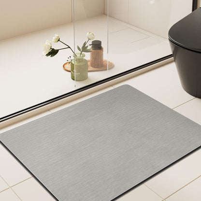 Mecko Bath Mat 16"x24",Ultra Thin Bathroom Rug fit Under Door Light Blue