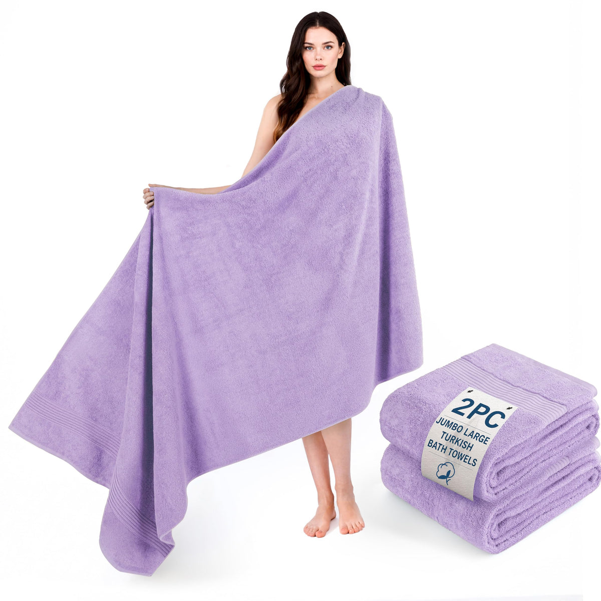 Cotton Paradise 100% Cotton Turkish Towel Set, Soft Absorbent Quick Dry, 6 Piece Towel Set, Beige