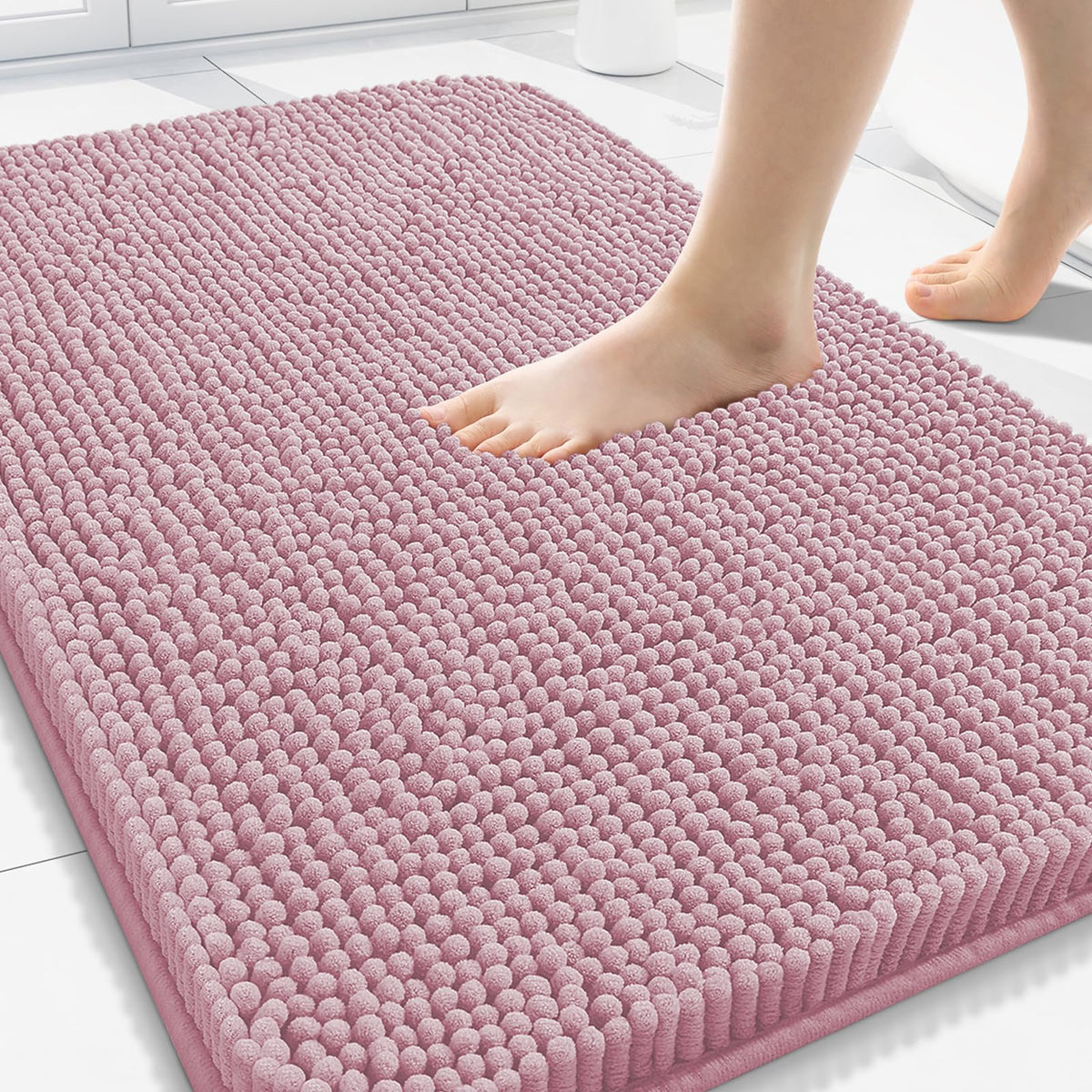 Arotive Bathroom Rugs 24x16, Soft Absorbent Shaggy Chenille Bath Rugs
