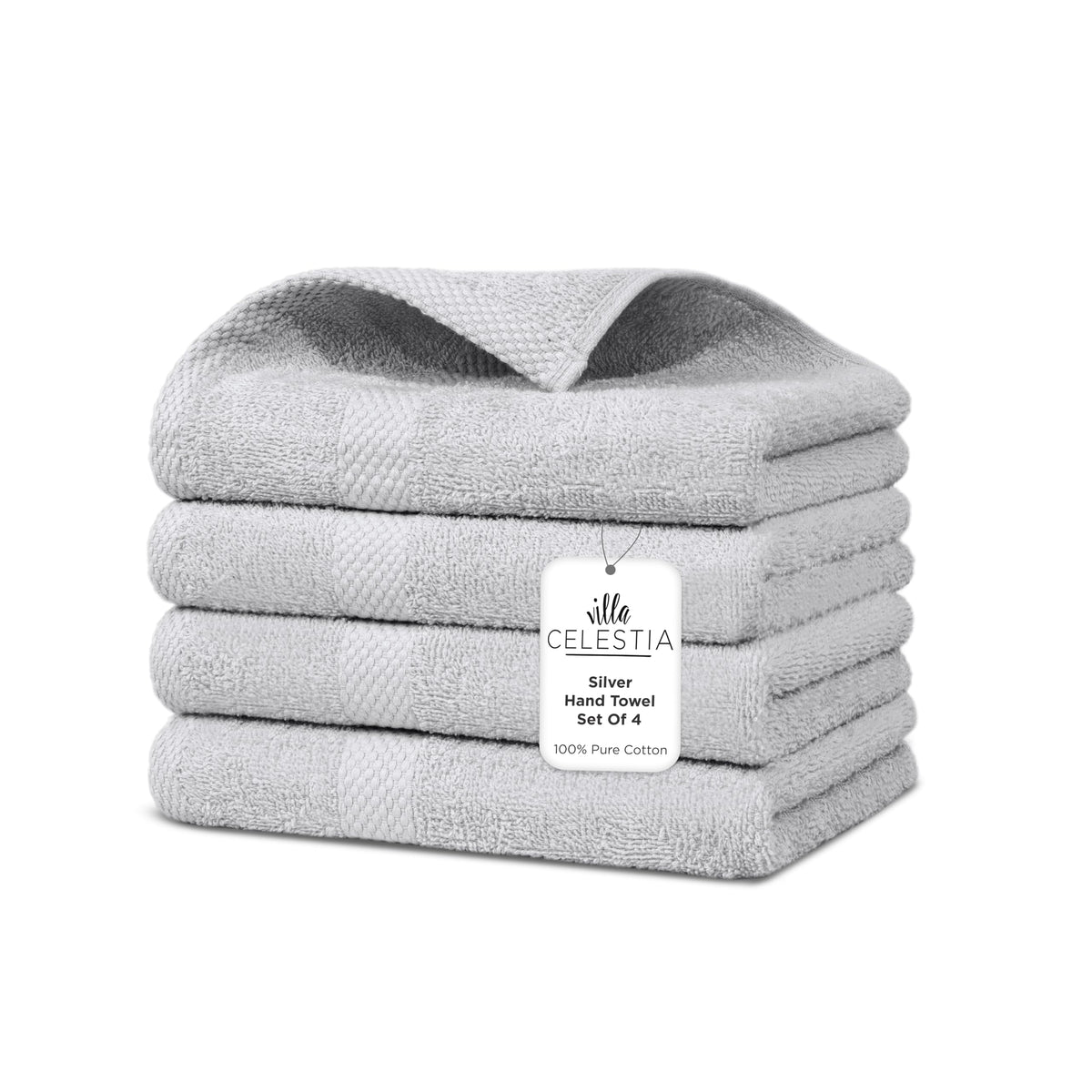 Villa Celestia 100% Cotton Bath Towel Set of 18-4 Bath Towels, 6 Hand Towels, 8 Wash Cloths, Sustainable, Soft, Highly Absorbent, Combed Cotton 18 Piece Set for Hotels, Spa, Bathroom, Dorm, Blue