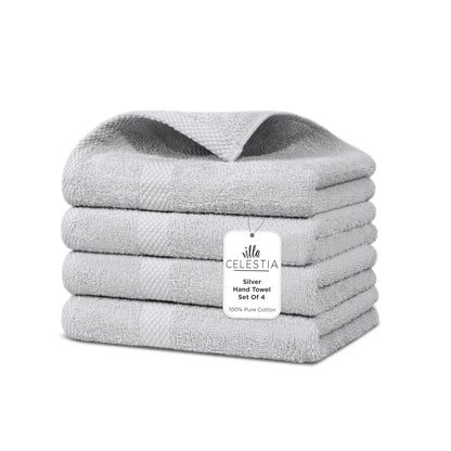 Villa Celestia 100% Cotton Bath Towel Set of 18-4 Bath Towels, 6 Hand Towels, 8 Wash Cloths, Sustainable, Soft, Highly Absorbent, Combed Cotton 18 Piece Set for Hotels, Spa, Bathroom, Dorm, Blue