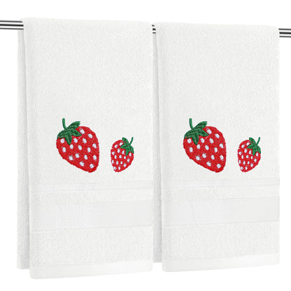 SmoothNovelty 2 Pcs Butterfly Hand Towels Purple Bathroom Decor 14x29 Inch