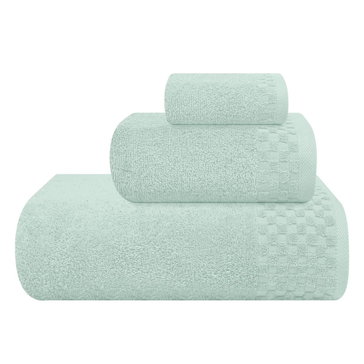 MyOwn Premium Cotton 6 Pack Towel Set for Bathroom, Contains 2 Bath Towels 28x55 inch, 2 Hand Towels 16x24 inch & 2 Wash Coths 12x12 inch, Ideal Everyday use, Compact & Lightweight - Black