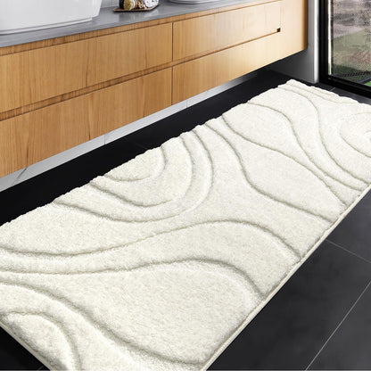 DEXDE Bathroom Rugs Runner 24x60 Long Non-Slip Bath Mats Floor Shower Gray