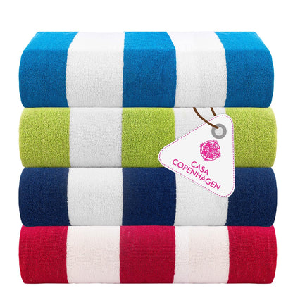 CASA COPENHAGEN Solitaire 6 Pieces Towel Set- Midnight Black, 600 GSM 2 Bath Towel 2 Hand Towel 2 Washcloth, Designed in Denmark Made of Soft Egyptian Cotton for Bathroom, Kitchen & Shower