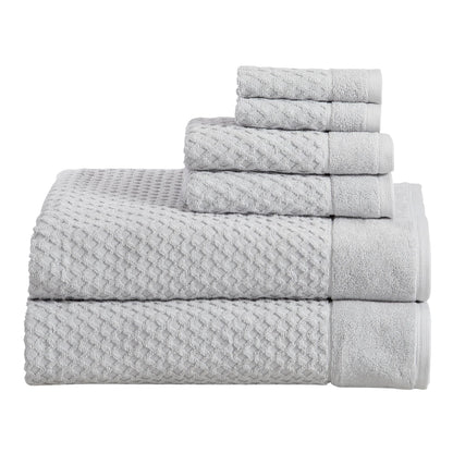 Great Bay Home Bath Towels - 100% Cotton 6 Piece Towel Set - Diamond Waffle Weave - Absorbent, Durable, Quick-Dry Towels for Bathroom (Copper)