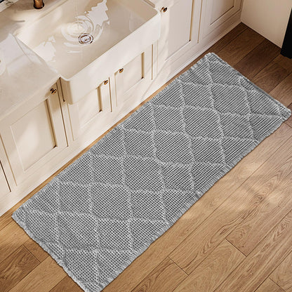 ZALL Tan Waffle Bath Mat,Super Absorbent Non Slip Bathroom Rug,Brown 18x30inch,Machine Washable Ultra Soft Floor Mats