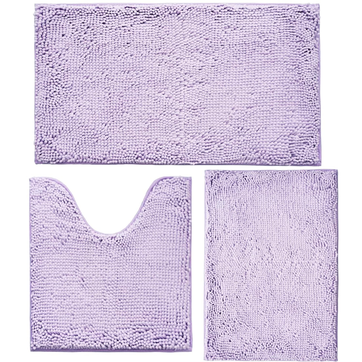 Bathroom Rugs Sets 3 Piece Non Slip,Bath Rugs with PVC Backing Bath Carpet,Bathroom Rug Washable,Absorbent,Plush Carpet Mats,Bath Mats for Bedroom, Kitchen,Tub,Home Decor (Turquoise)